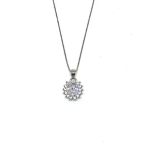 Pendente in Argento con Ciondolo Fantasia Trasparente